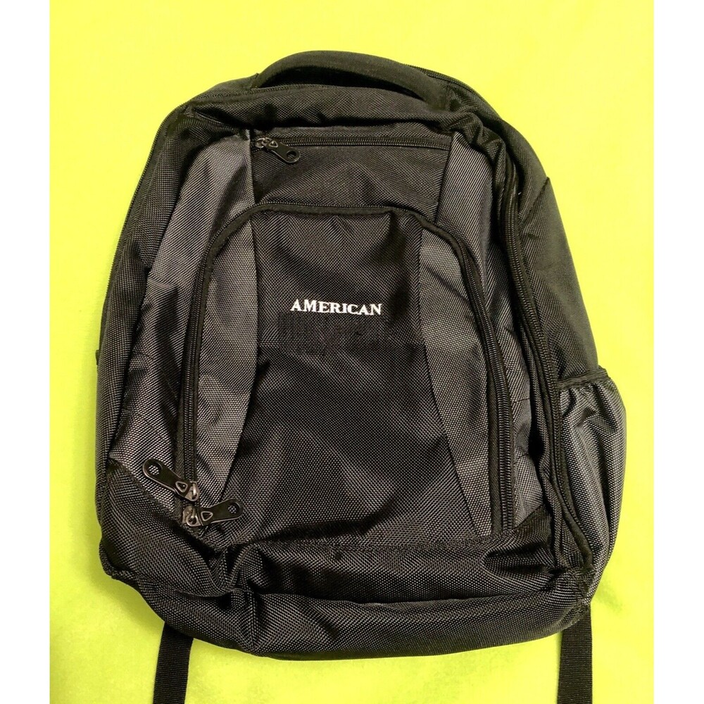 Port Authority Black Gray Multi Compartments Backpack Laptop Sleeve Hiking Work